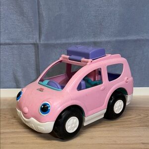 2009 Fisher Price Little People Pink SUV Car Open & Close w/ Sound (Tested)